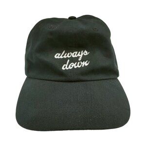 Victoria’s Secret PINK Black Baseball Hat "Always Down" Strapback One Size